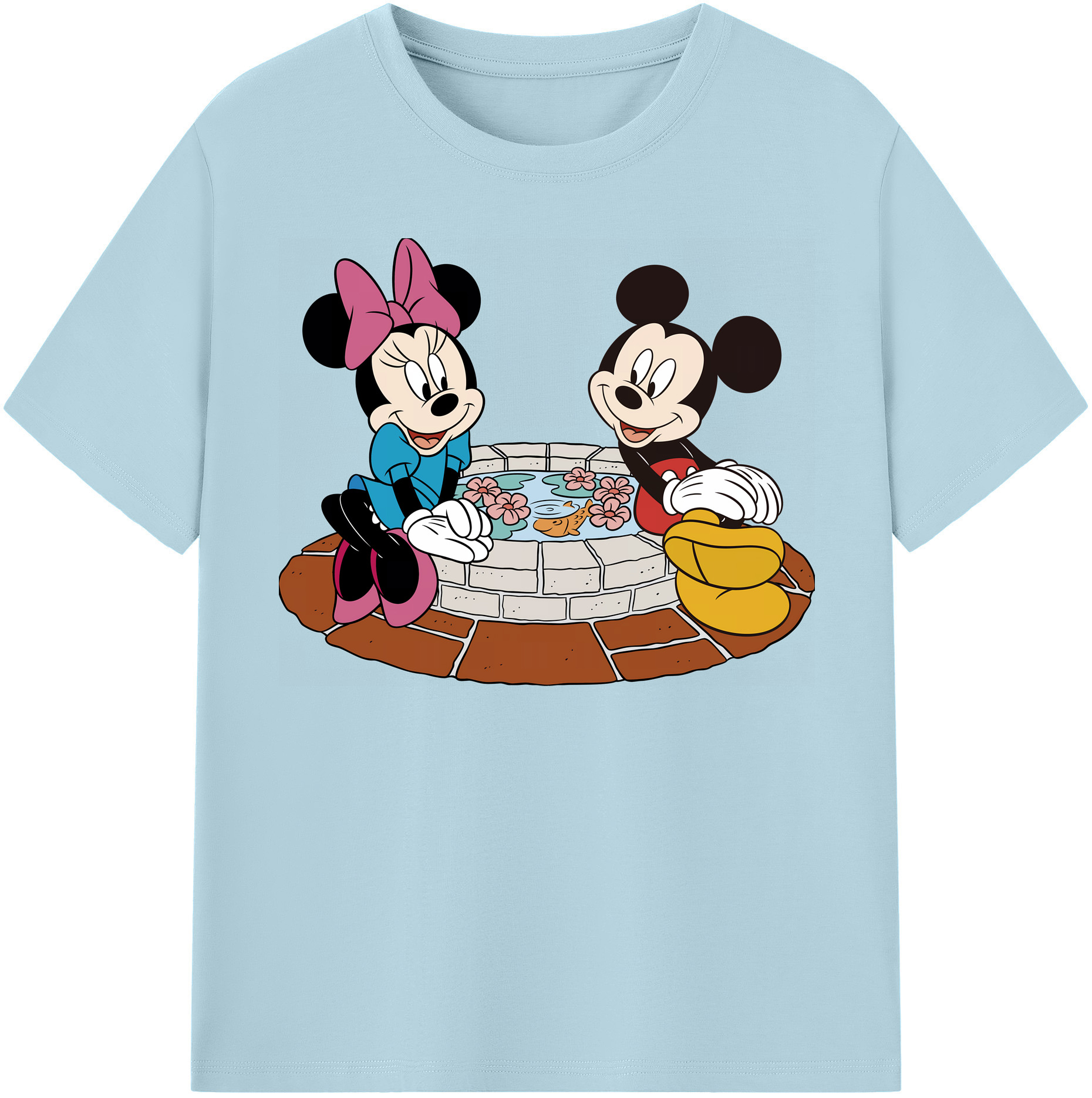 （画像用） ミッキーマウス Mickey Mouse 綿100％半袖Tシャツ（フロントプリント）